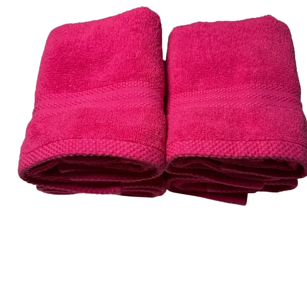 Set of 4 Glamburg Hand Towels Pink 100% Cotton Ultra Soft Made in India